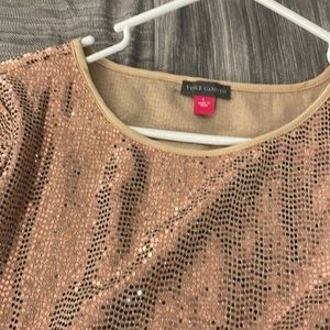 New Sequin top with bell sleeves